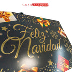 -Caja ecológica tapa y base 27x18x4 cm navidad verde Cajas y Empaques de Colombia