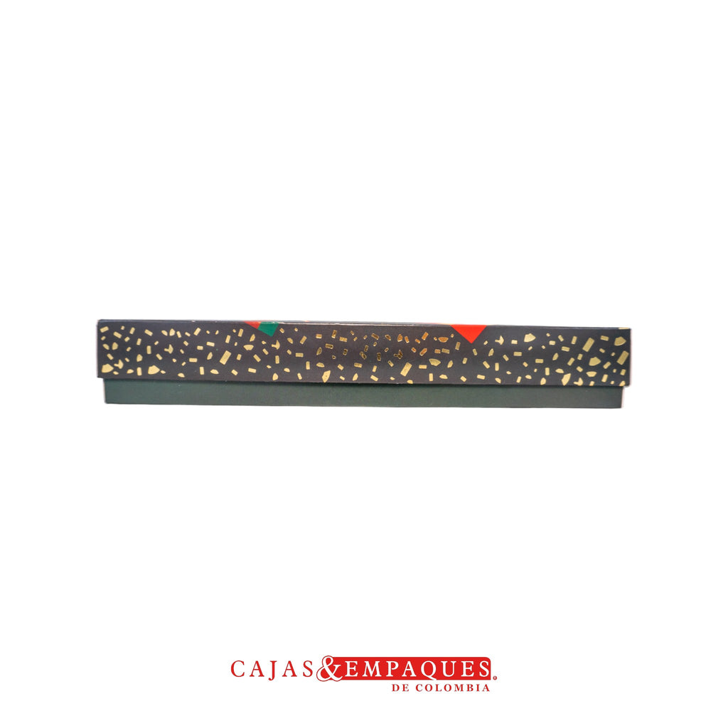 -Caja ecológica tapa y base 27x18x4 cm navidad verde Cajas y Empaques de Colombia