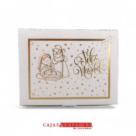 Caja ecológica plegadiza 19x16x7 navidad con estampado Cajas y Empaques de Colombia