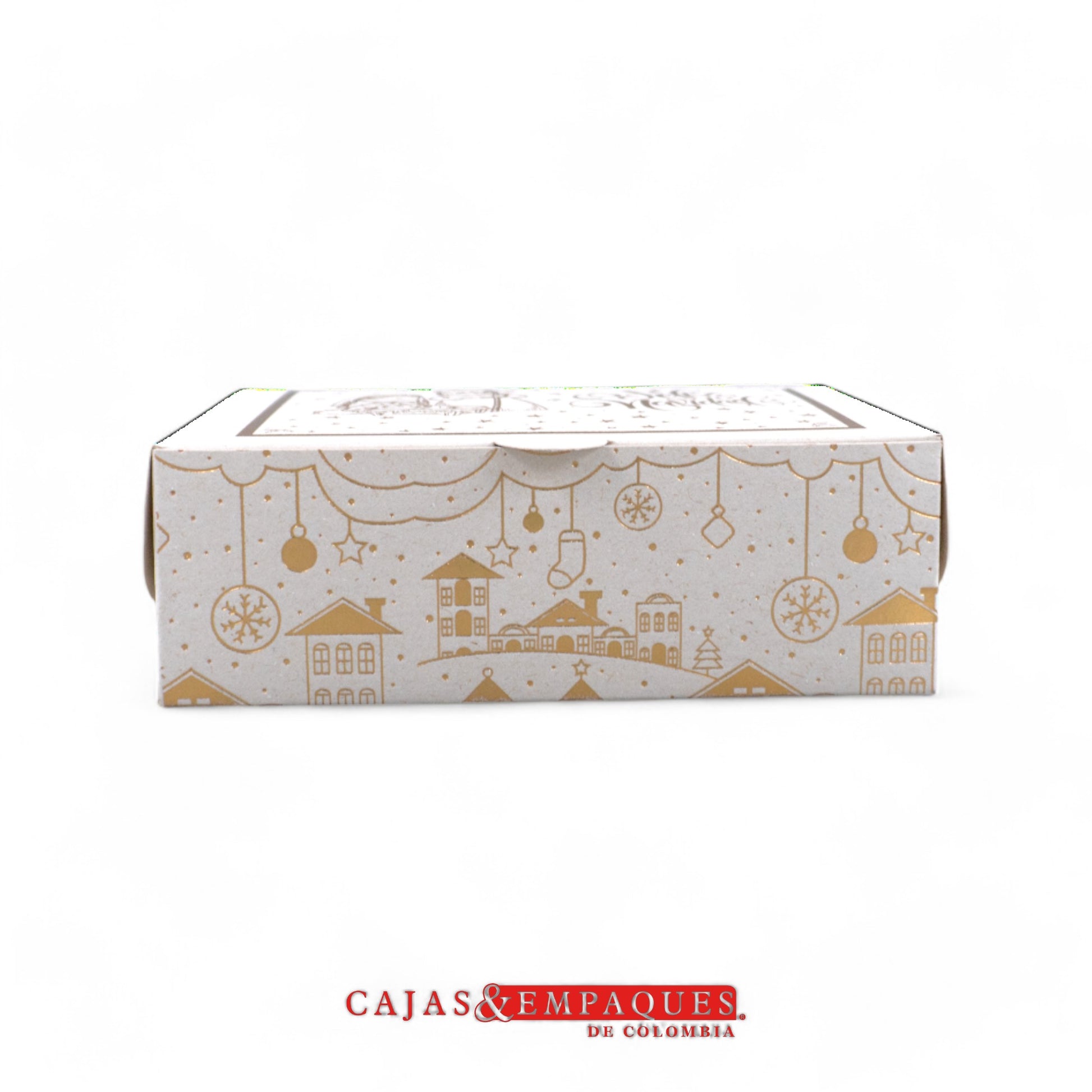 Caja ecológica plegadiza 19x16x7 navidad con estampado Cajas y Empaques de Colombia