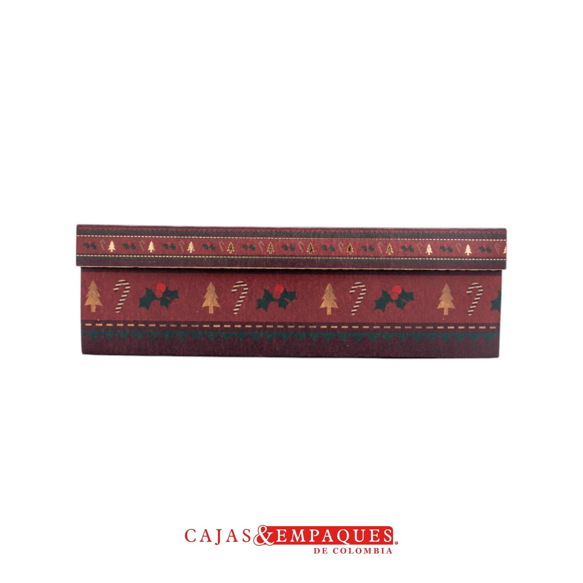 Caja ecológica tapa y base 30x23x9cm café navidad Cajas y Empaques de Colombia