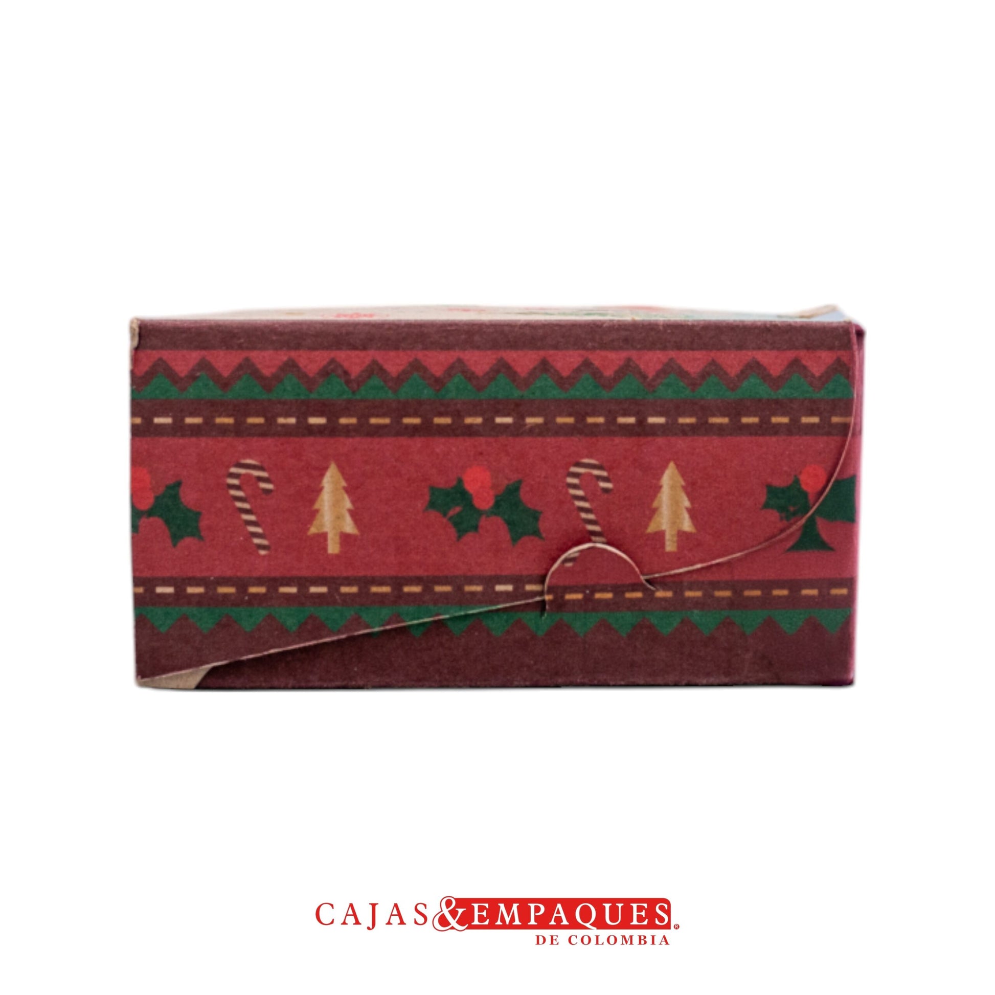 Caja ecológica plegadiza 10x10x5cm navidad con estampado Cajas y Empaques de Colombia