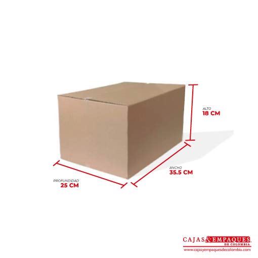 Caja ecológica de embalaje 35.5x25x18 cm Cajas y Empaques de Colombia