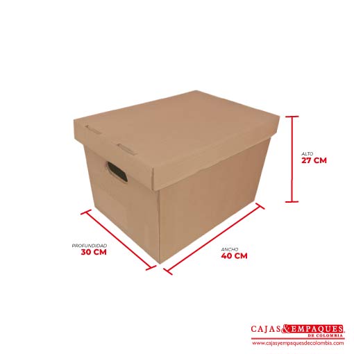 Caja ecológica de embalaje tipo archivo 40x30x27 cm Cajas y Empaques de Colombia
