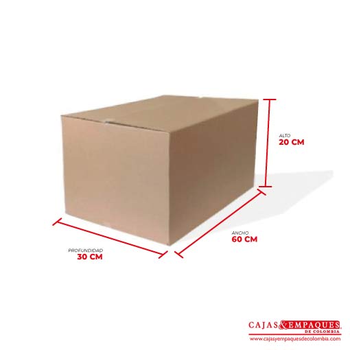 Caja ecológica de embalaje 60x30x20 cm Cajas y Empaques de Colombia