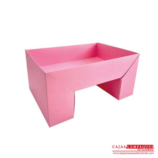 Caja ecológica funda tipo mesa desayuno 35x26x8 cm rosado Cajas y Empaques de Colombia