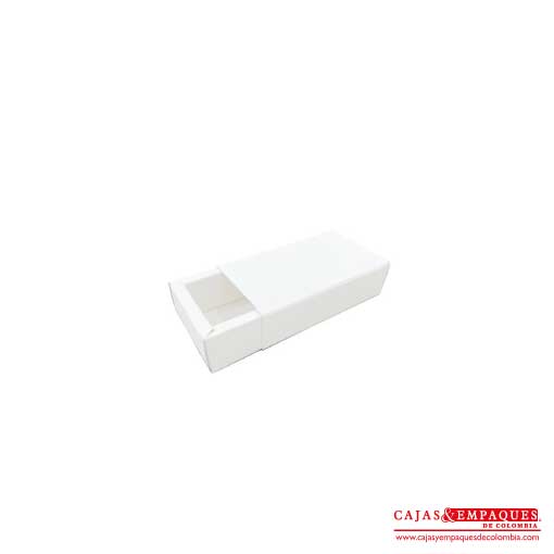 Caja ecológica base y funda 15.5x8.5x4 cm blanco Cajas y Empaques de Colombia