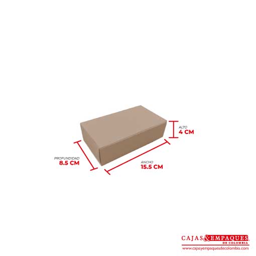 Caja ecológica base y funda 15.5x8.5x4 cm café Cajas y Empaques de Colombia