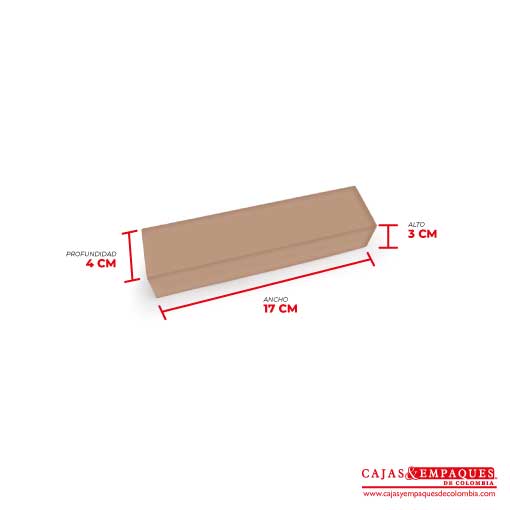 Caja ecológica base y funda 17x4x3 cm café Cajas y Empaques de Colombia