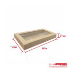 Caja ecológica base y funda con ventana 23x13x2.7 cm café Cajas y Empaques de Colombia