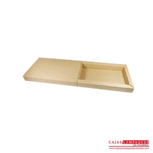 Caja ecológica base y funda 23x13x2.7 cm café Cajas y Empaques de Colombia