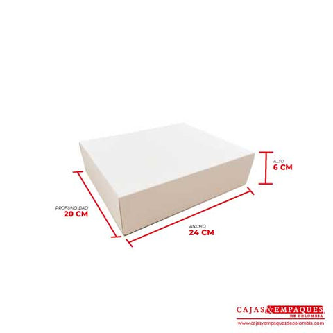 Caja ecológica base y funda 24x20x6 cm crema Cajas y Empaques de Colombia