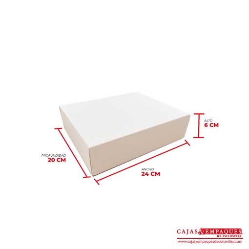 Caja ecológica base y funda 24x20x6 cm crema Cajas y Empaques de Colombia