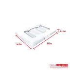 Caja ecológica solapa con ventana 29x20x2.5 cm blanco Cajas y Empaques de Colombia