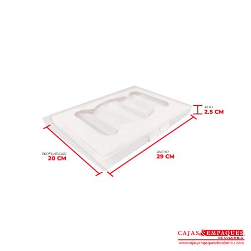 Caja ecológica solapa con ventana 29x20x2.5 cm crema Cajas y Empaques de Colombia