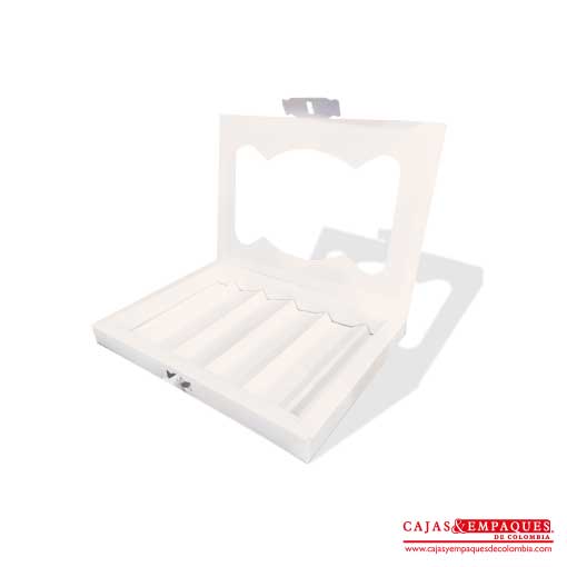 Caja ecológica solapa con ventana 29x20x2.5 cm crema Cajas y Empaques de Colombia