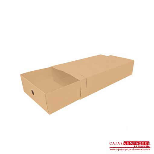Caja Funda Deslizable con Bandeja 37.5x19x7.5 cm café Cajas y Empaques de Colombia