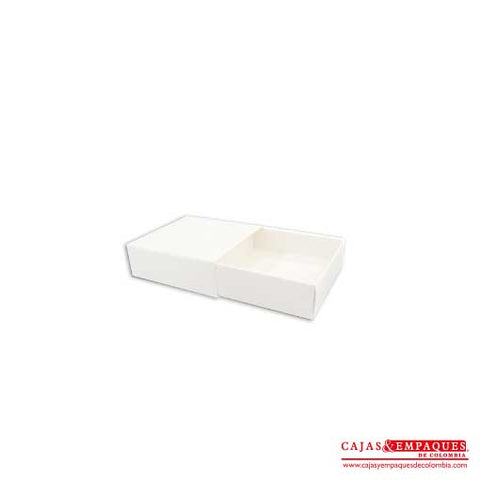 Caja ecológica base y funda 9x9x3 cm blanco Cajas y Empaques de Colombia