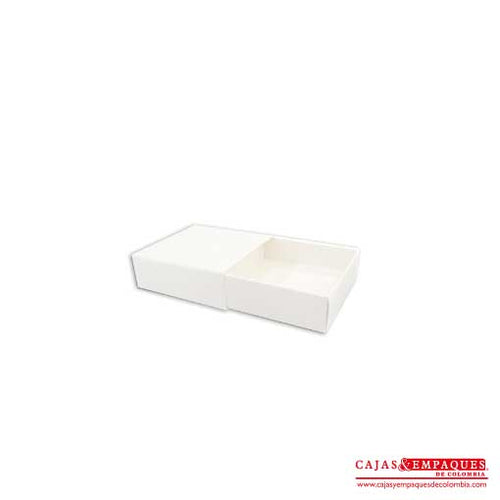 Caja ecológica base y funda 9x9x3 cm blanco Cajas y Empaques de Colombia