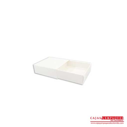 Caja ecológica base y funda 9x9x3 cm blanco Cajas y Empaques de Colombia