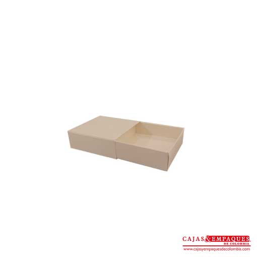 Caja ecológica base y funda 9x9x3 cm café Cajas y Empaques de Colombia