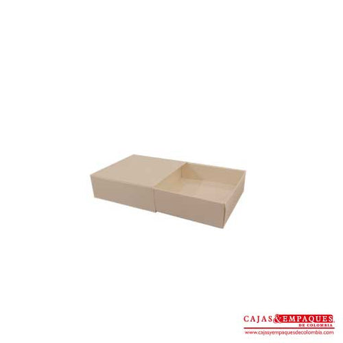 Caja ecológica base y funda 9x9x3 cm café Cajas y Empaques de Colombia