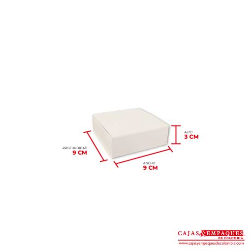 Caja ecológica base y funda 9x9x3 cm crema Cajas y Empaques de Colombia