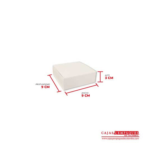 Caja ecológica base y funda 9x9x3 cm crema Cajas y Empaques de Colombia