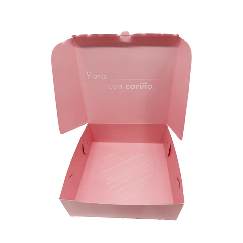 Caja ecológica plegadiza 25x24x9 cm rosada Cajas y Empaques de Colombia