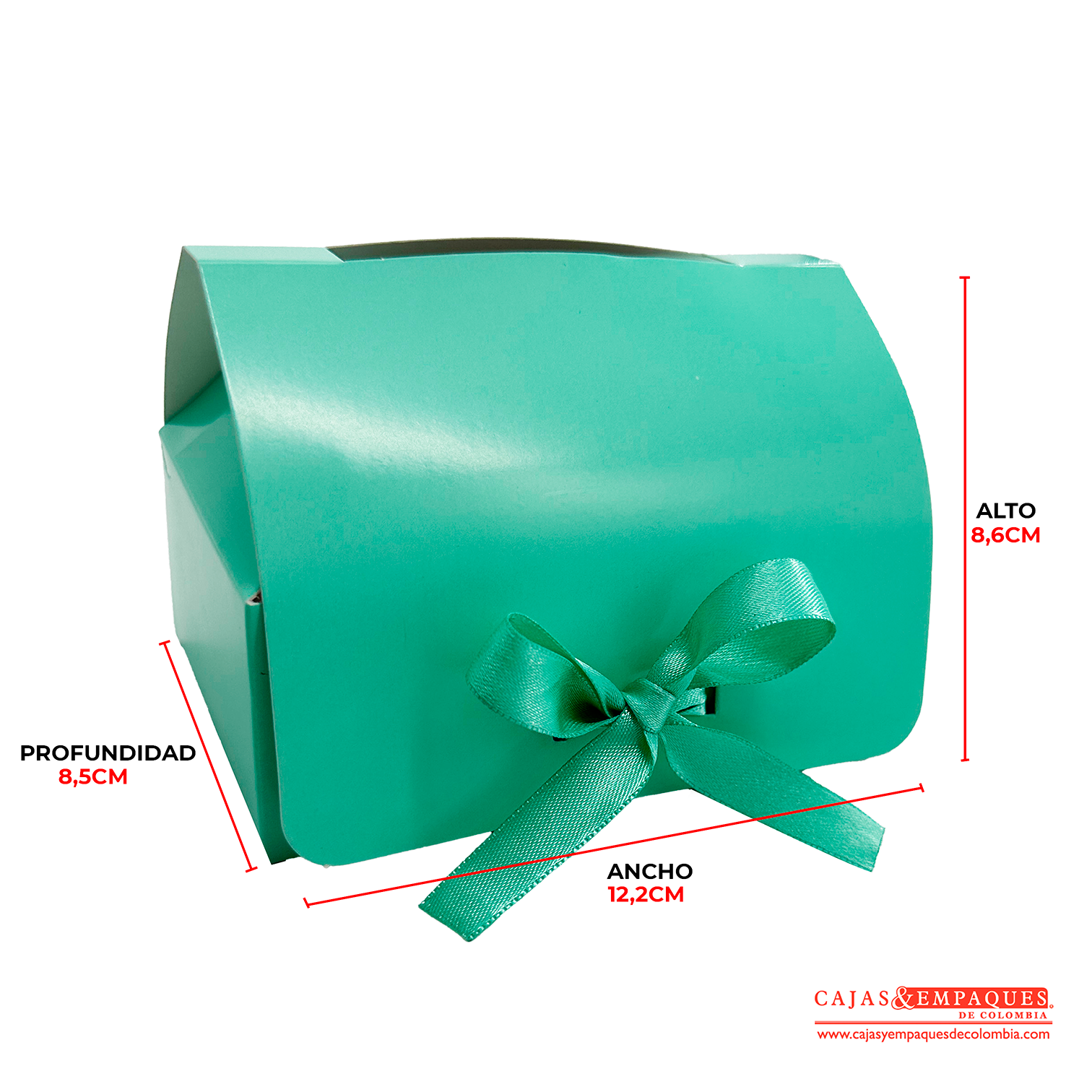 Caja ecológica plegadiza para mug verde 12,2x8,5x8,6 cm Cajas y Empaques de Colombia