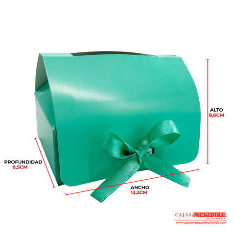Caja ecológica plegadiza para mug verde 12,2x8,5x8,6 cm Cajas y Empaques de Colombia