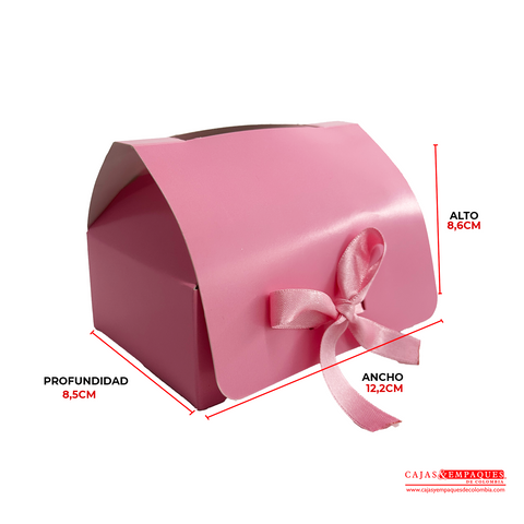 Caja ecológica plegadiza para mug rosada 12,2x8,5x8,6 cm Cajas y Empaques de Colombia