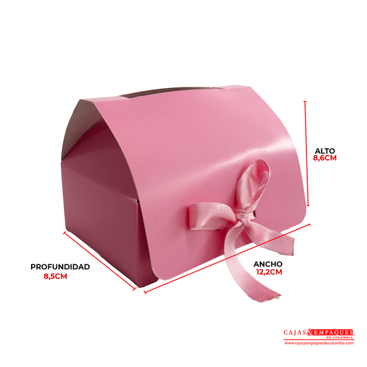 Caja ecológica plegadiza para mug rosada 12,2x8,5x8,6 cm Cajas y Empaques de Colombia