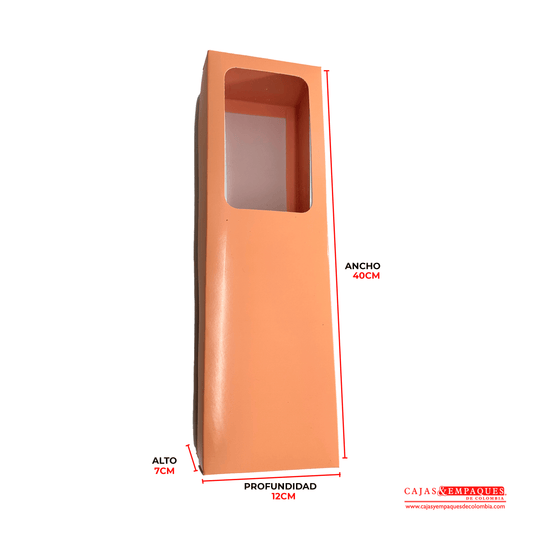 Caja ecológica tapa y base en acetato 40x12x7 cm salmon Cajas y Empaques de Colombia