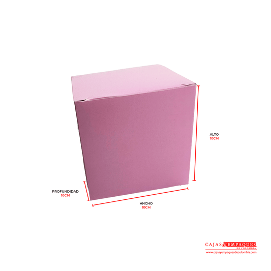 Caja ecológica tipo cubo 10x10x10 cm Lila Cajas y Empaques de Colombia