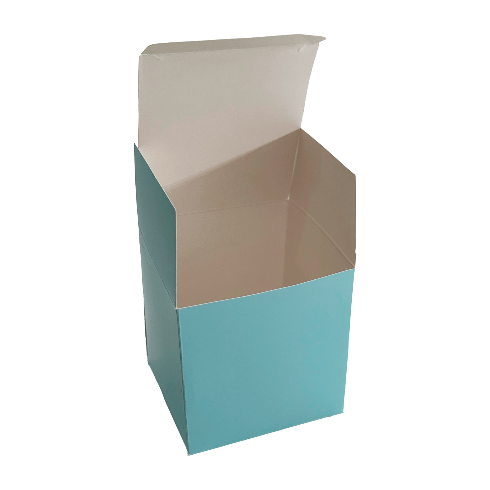 Caja ecológica tipo cubo 10x10x10 cm Azul Cajas y Empaques de Colombia