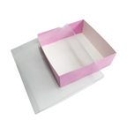 Caja ecológica tapa y base en acetato 20x20x7 cm lila Cajas y Empaques de Colombia