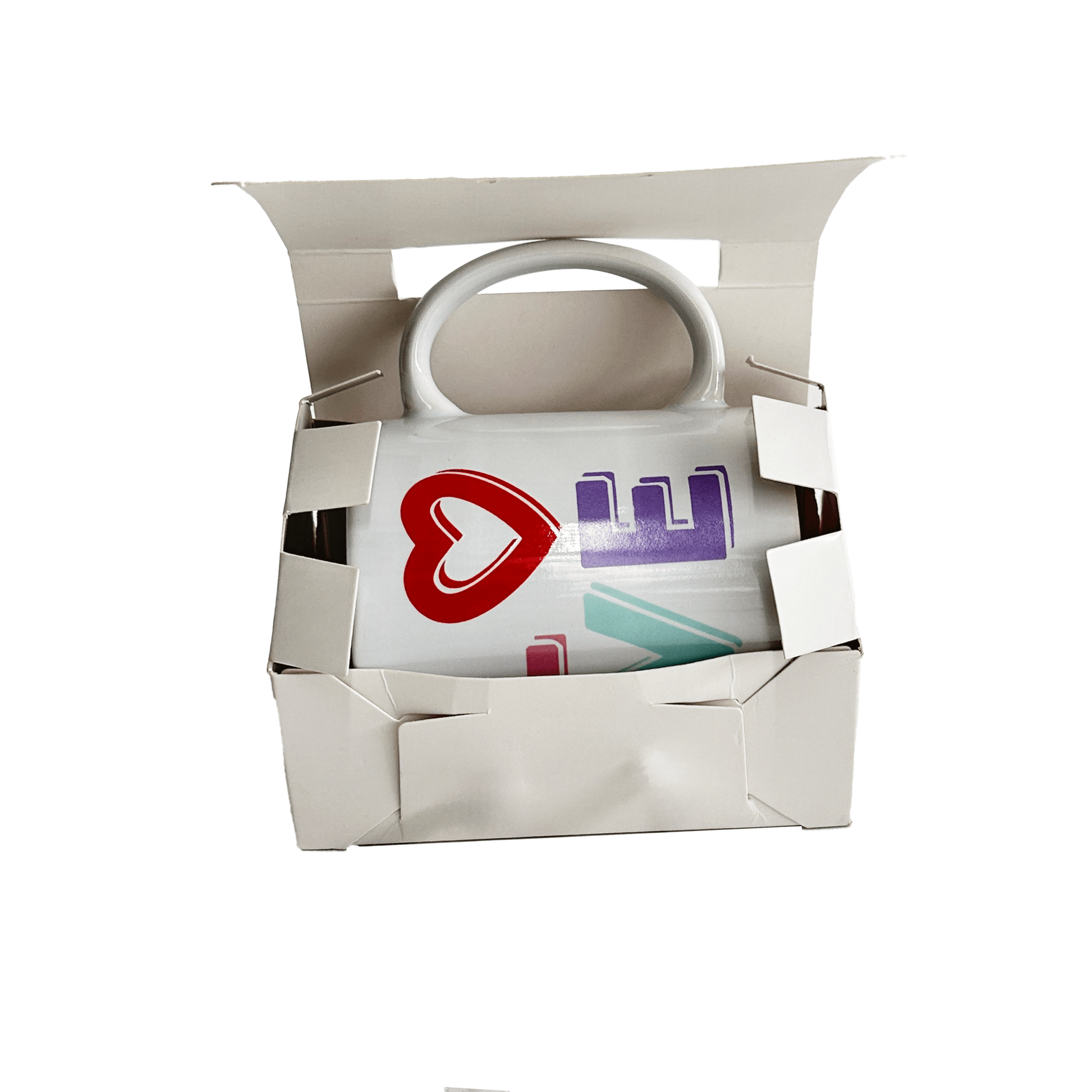 Caja ecológica plegadiza para mug blanco 12,2x8,5x8,6 cm Cajas y Empaques de Colombia