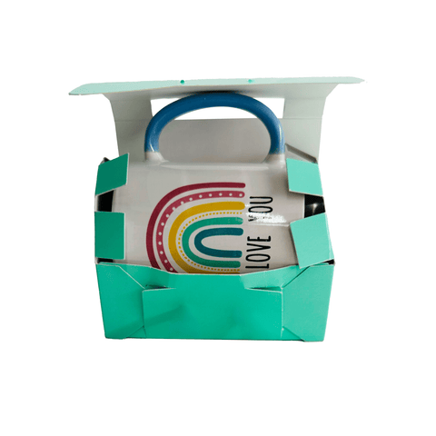 Caja ecológica plegadiza para mug verde 12,2x8,5x8,6 cm Cajas y Empaques de Colombia