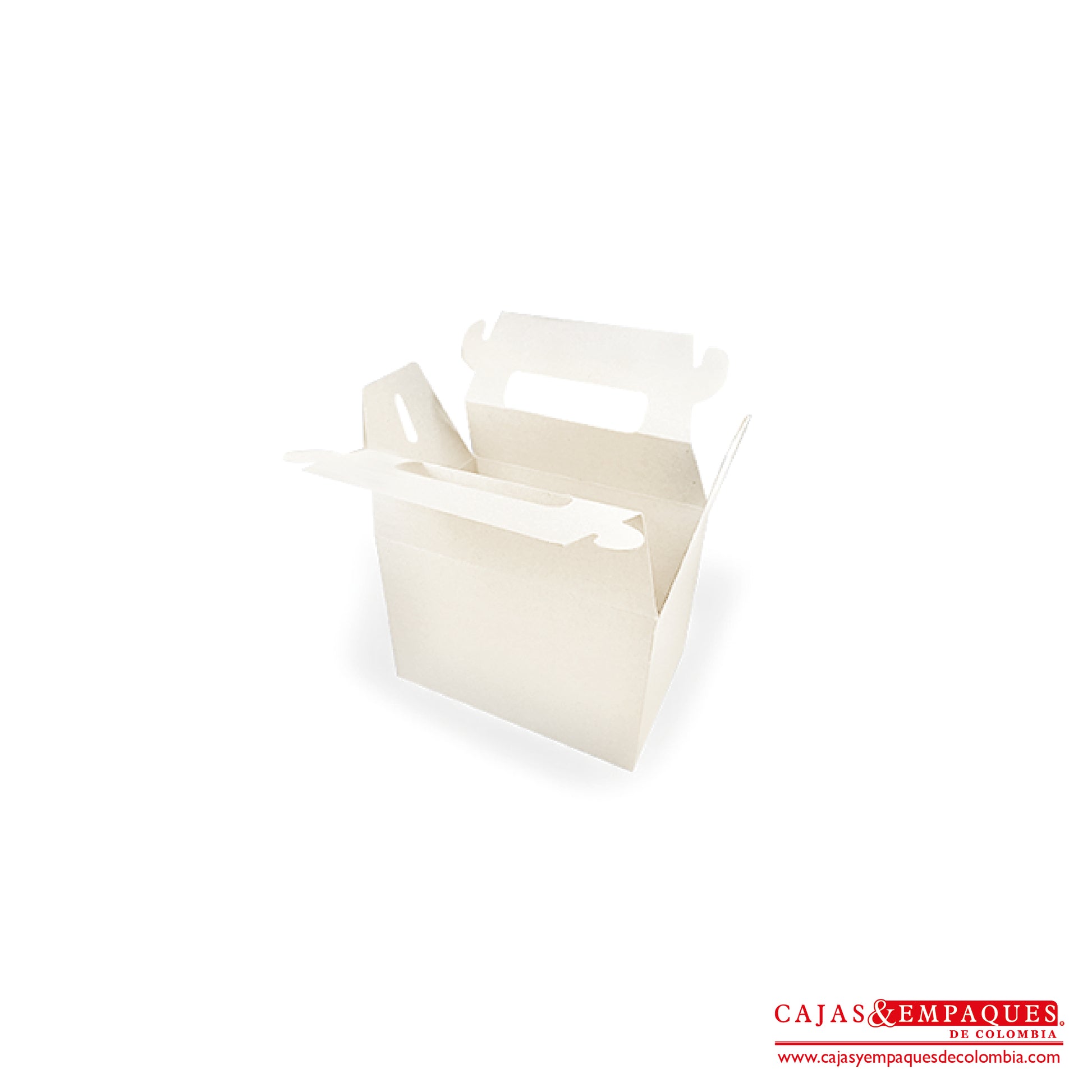 Caja ecológica tipo maletín 11.3x9.7x9 cm crema Cajas y Empaques de Colombia