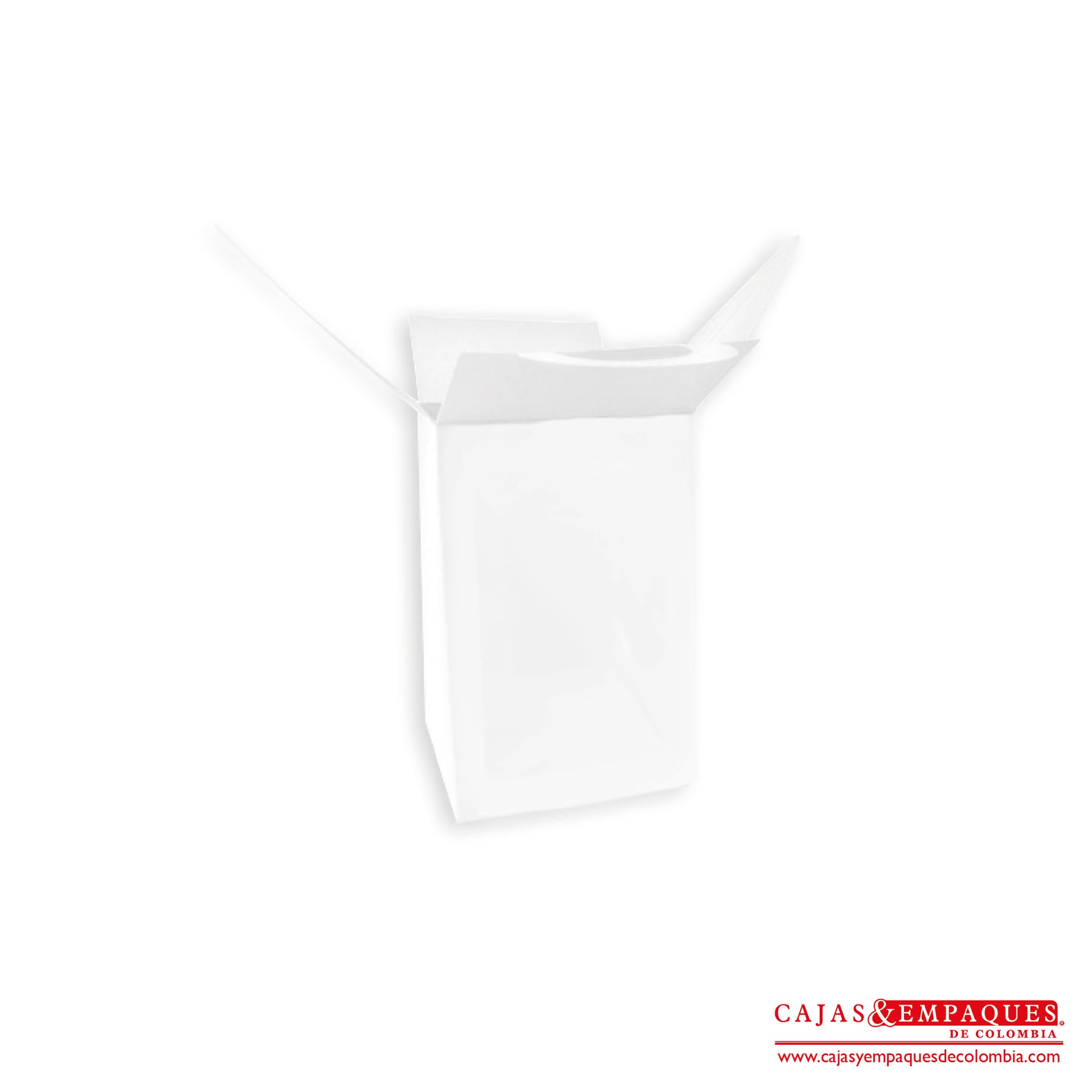 Caja ecológica tipo maletín 12x12x19 cm blanco Cajas y Empaques de Colombia