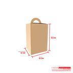 Caja ecológica tipo maletín 12x12x19 cm café Cajas y Empaques de Colombia