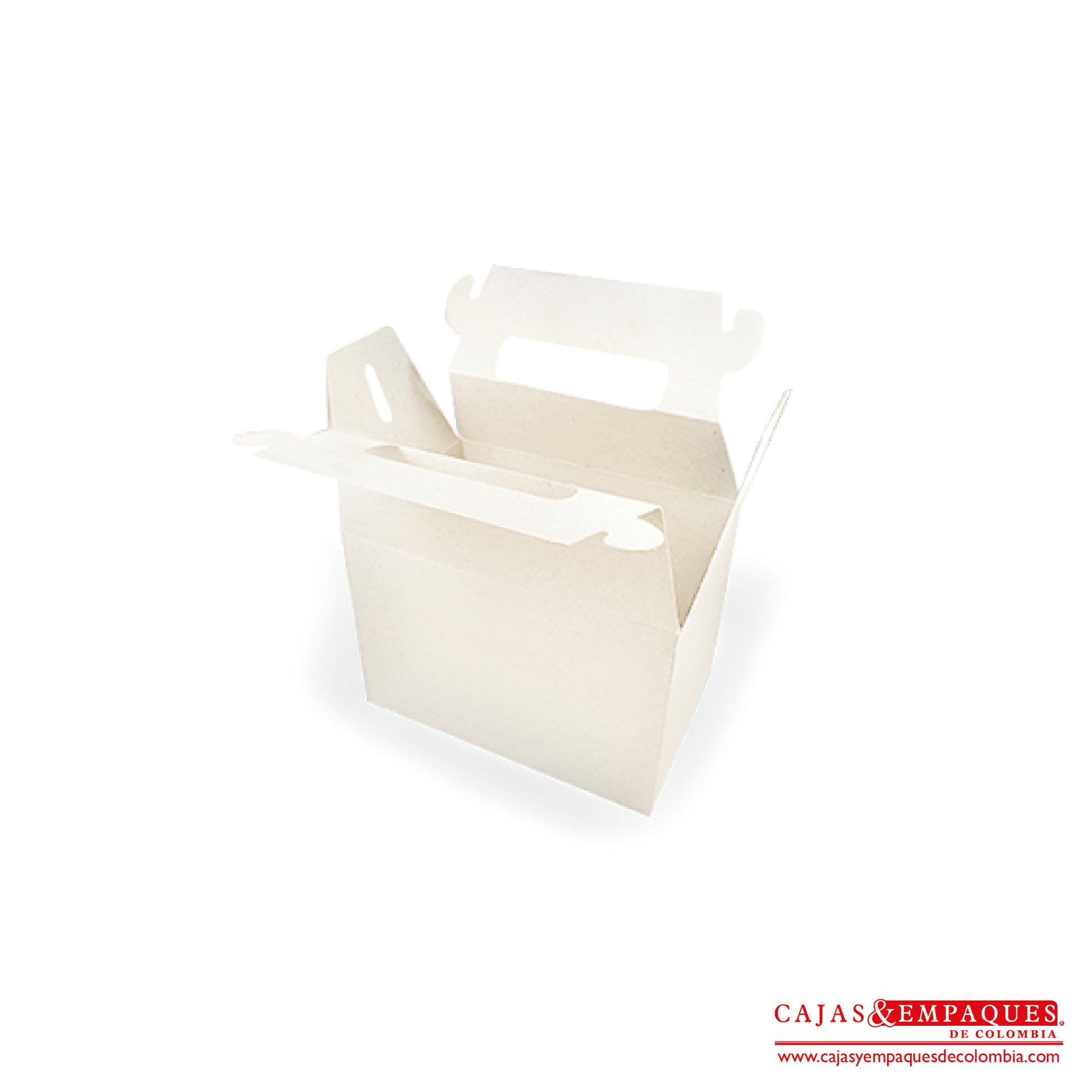 Caja ecológica tipo maletín 14.5x9.7x10 cm crema Cajas y Empaques de Colombia