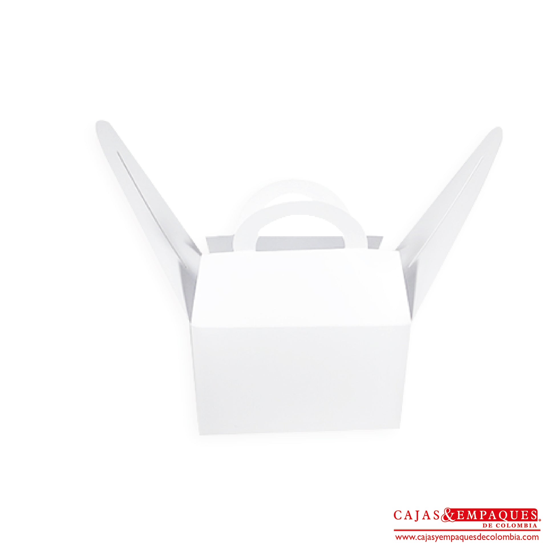 Caja ecológica tipo maletín 15x12x9 cm blanco Cajas y Empaques de Colombia