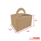 Caja ecológica tipo maletín 15x12x9 cm café Cajas y Empaques de Colombia