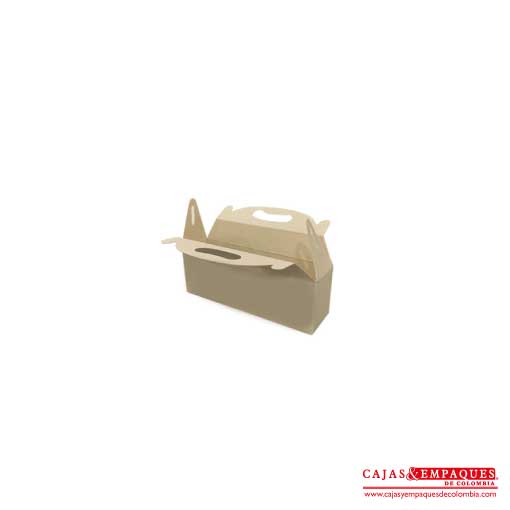 Caja ecológica tipo maletín 15x4x5 cm café Cajas y Empaques de Colombia