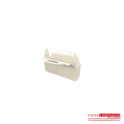 Caja ecológica tipo maletín 15x4x5 cm crema Cajas y Empaques de Colombia