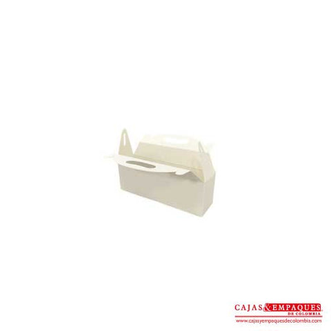 Caja ecológica tipo maletín 15x4x5 cm crema Cajas y Empaques de Colombia