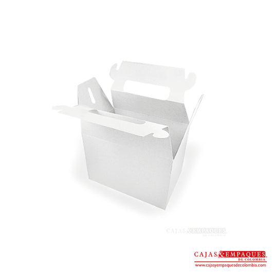 Caja Ecológica tipo maletín 20x15x15 cm blanco Cajas y Empaques de Colombia