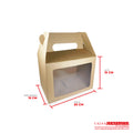 Caja ecológica tipo maletín con ventana 20x15x15 cm café Cajas y Empaques de Colombia